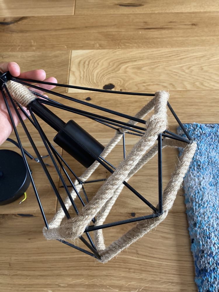Lampa wisząca pojedyncza boho wiązana