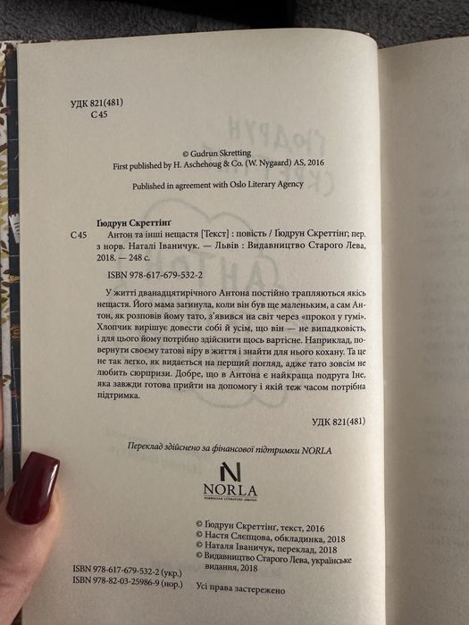 книга дитяча/підліткова антон та інші нещастя