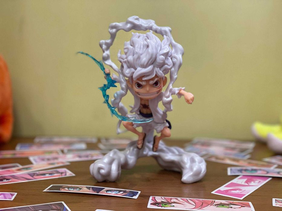 НОВА аніме фігурка Луффі Gear 5 One Piece / 18 см + 3 наліпки бонусом