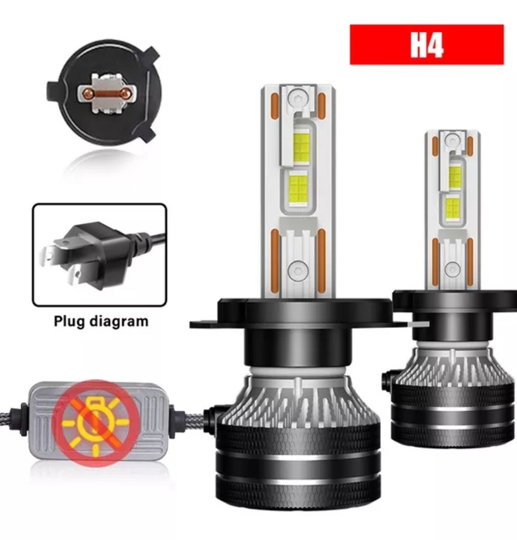 Лампочки цоколь Н4 Автомобильные лампы с обманкой CANBUS.Очень яркие