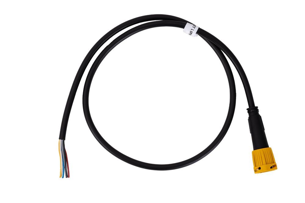 Wtyczka bajonet 6 PIN lewa FRISTOM do przyczepy żółta z przewodem 1 m