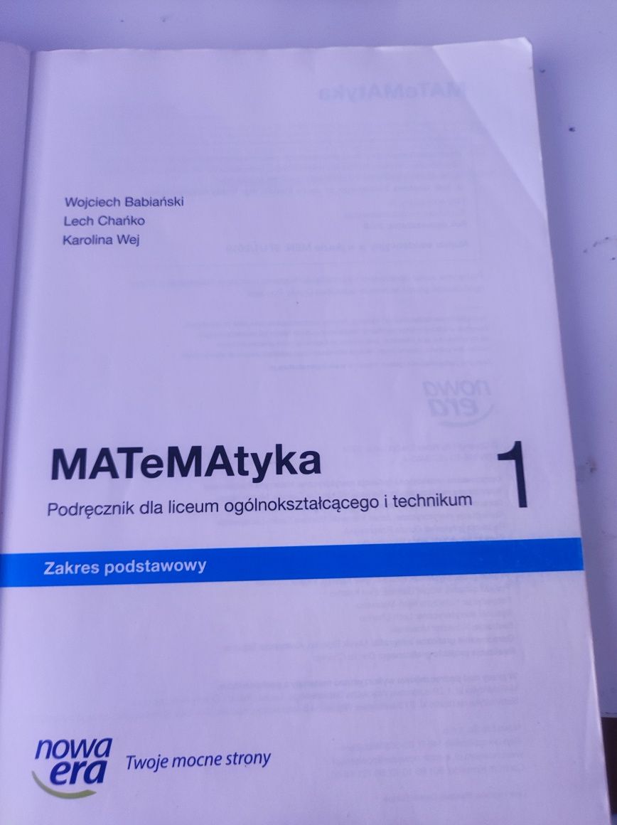 książka matematyki MATeMAtyka 1