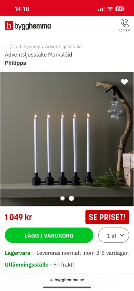 Candeeiro luminária Markslöjd Philippa