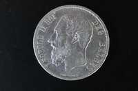 Бельгия 5 франков, 1870 Король Леопольд II (1865 - 1909)