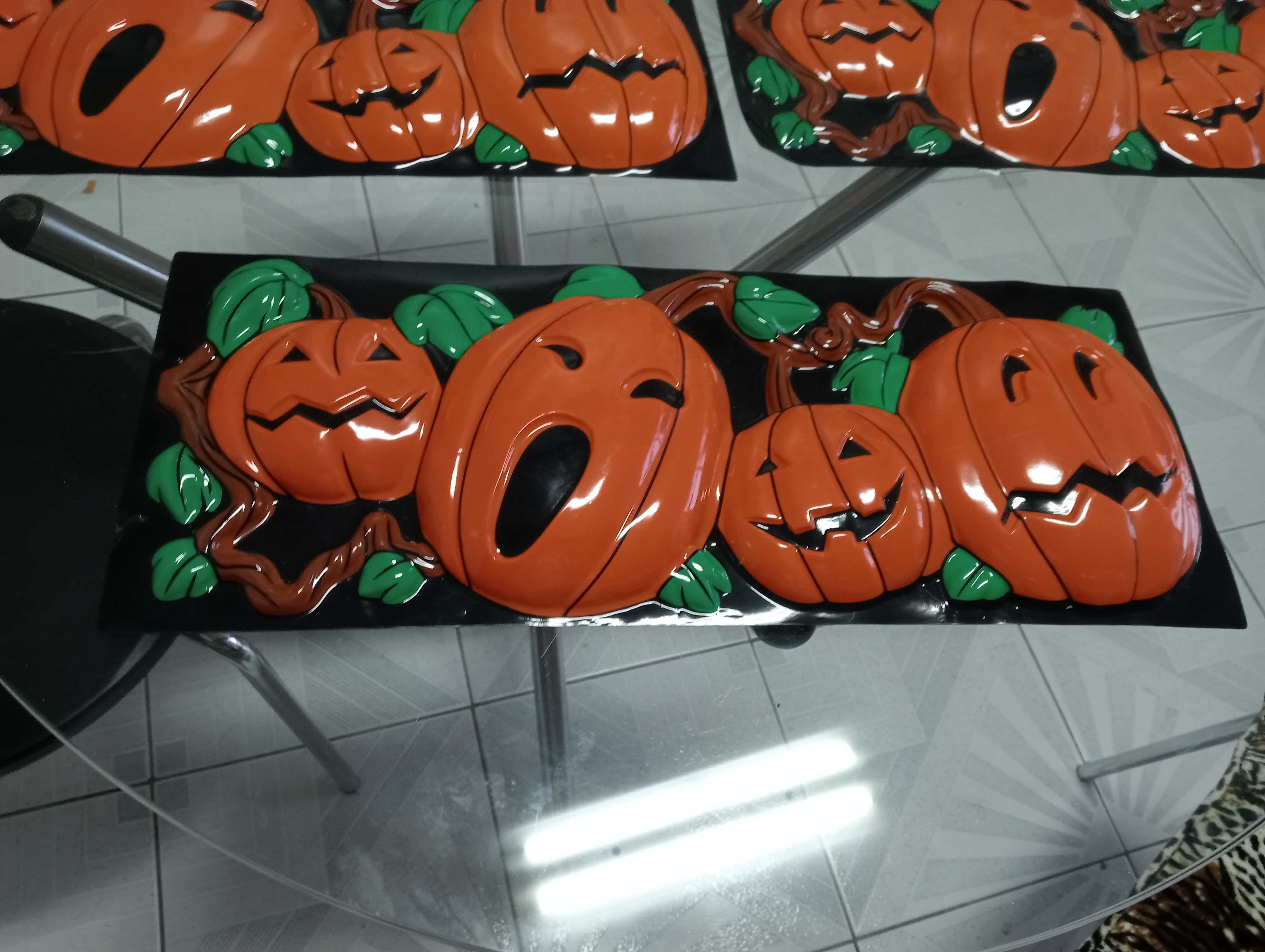 Decorações halloween em relevo de plástico