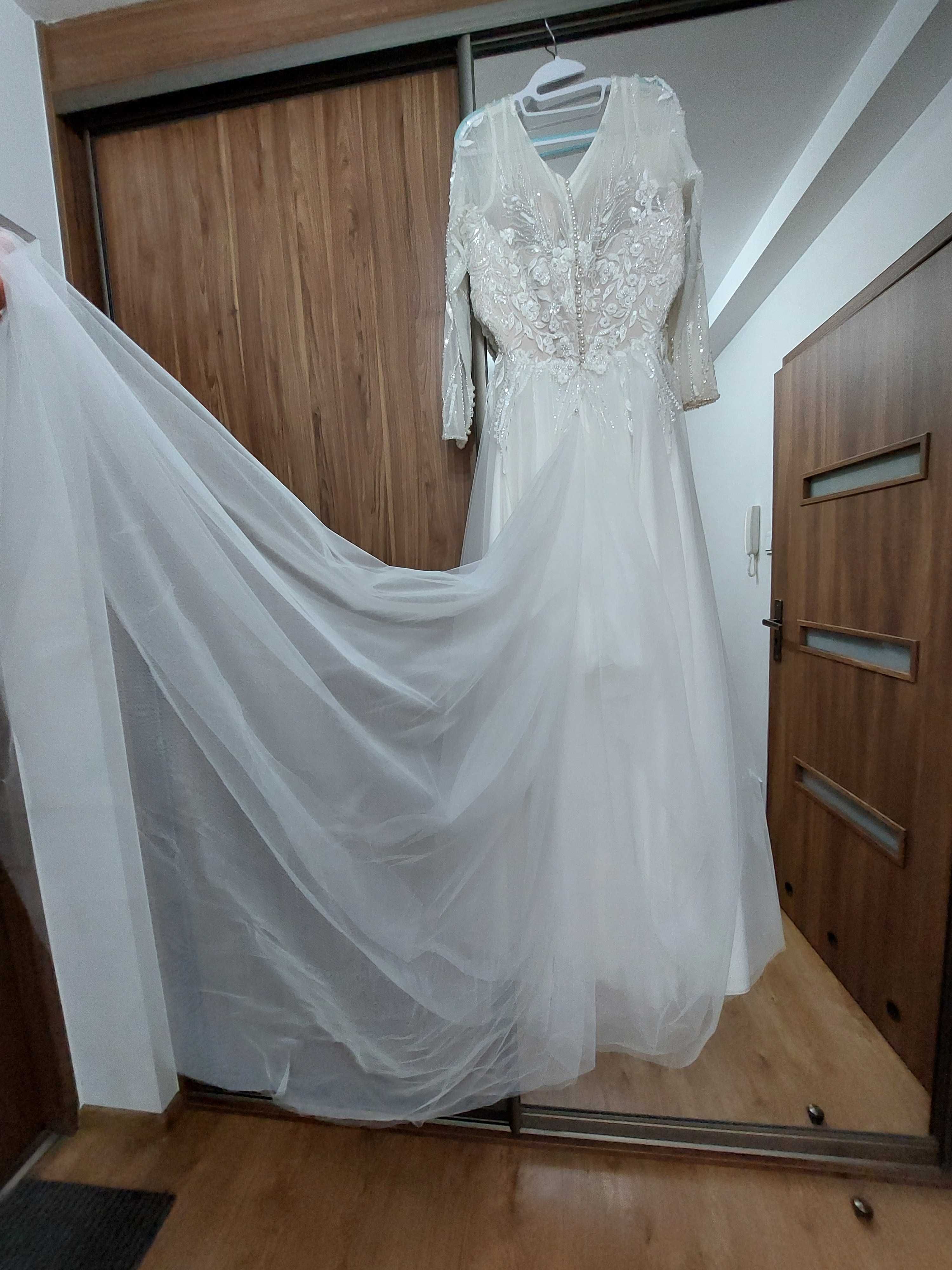 Suknia ślubna 180cm r40/42