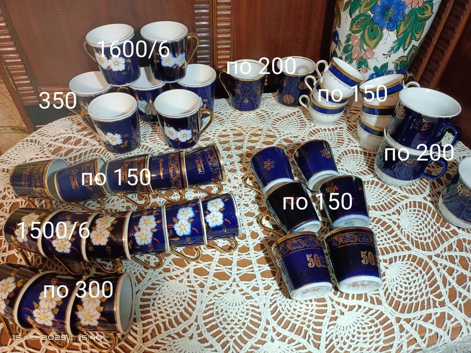 Чашки, кружки кобальт СССР.