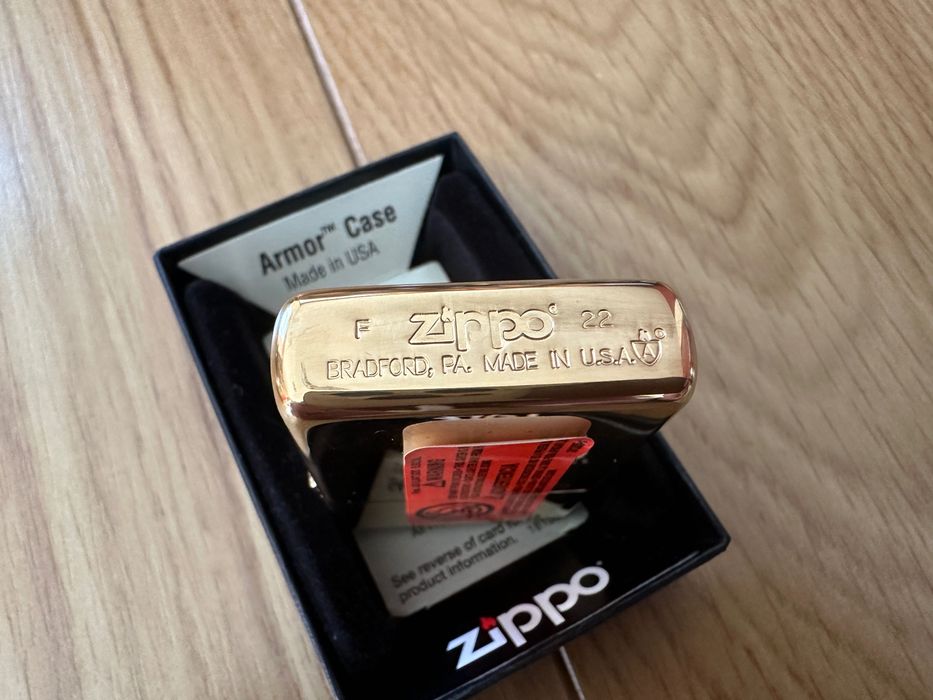 Новая бензиновая зажигалка Zippo 169 Armor High Polish Brass из США