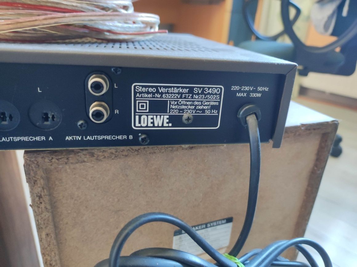 Wzmacniacz LOEWE SV 3490 + głośniki kolumny LG FE-656E 100W + kable