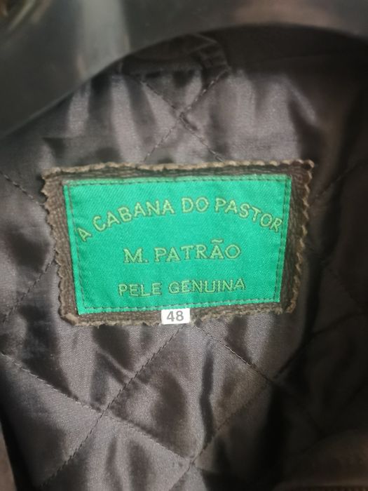 Casaco em pele genuina