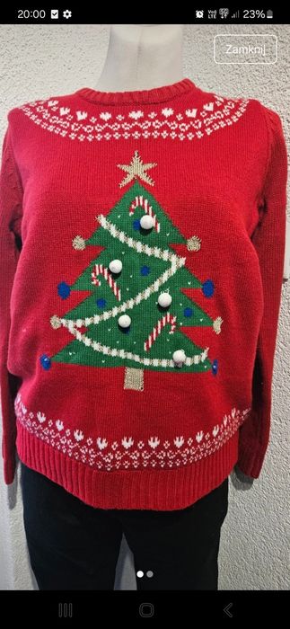 Nowy sweter świąteczny uniwersalny roz M
