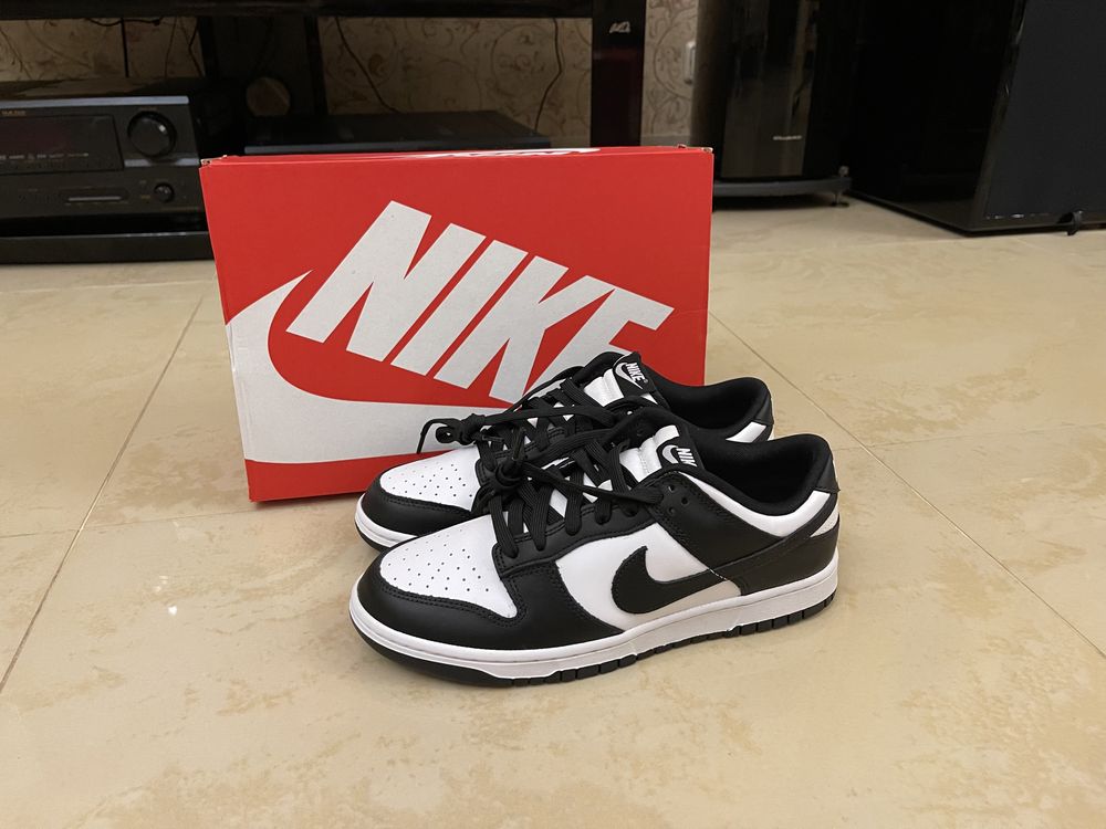 Кроссовки Nike Dunk Low Retro White Black Panda Оригинал