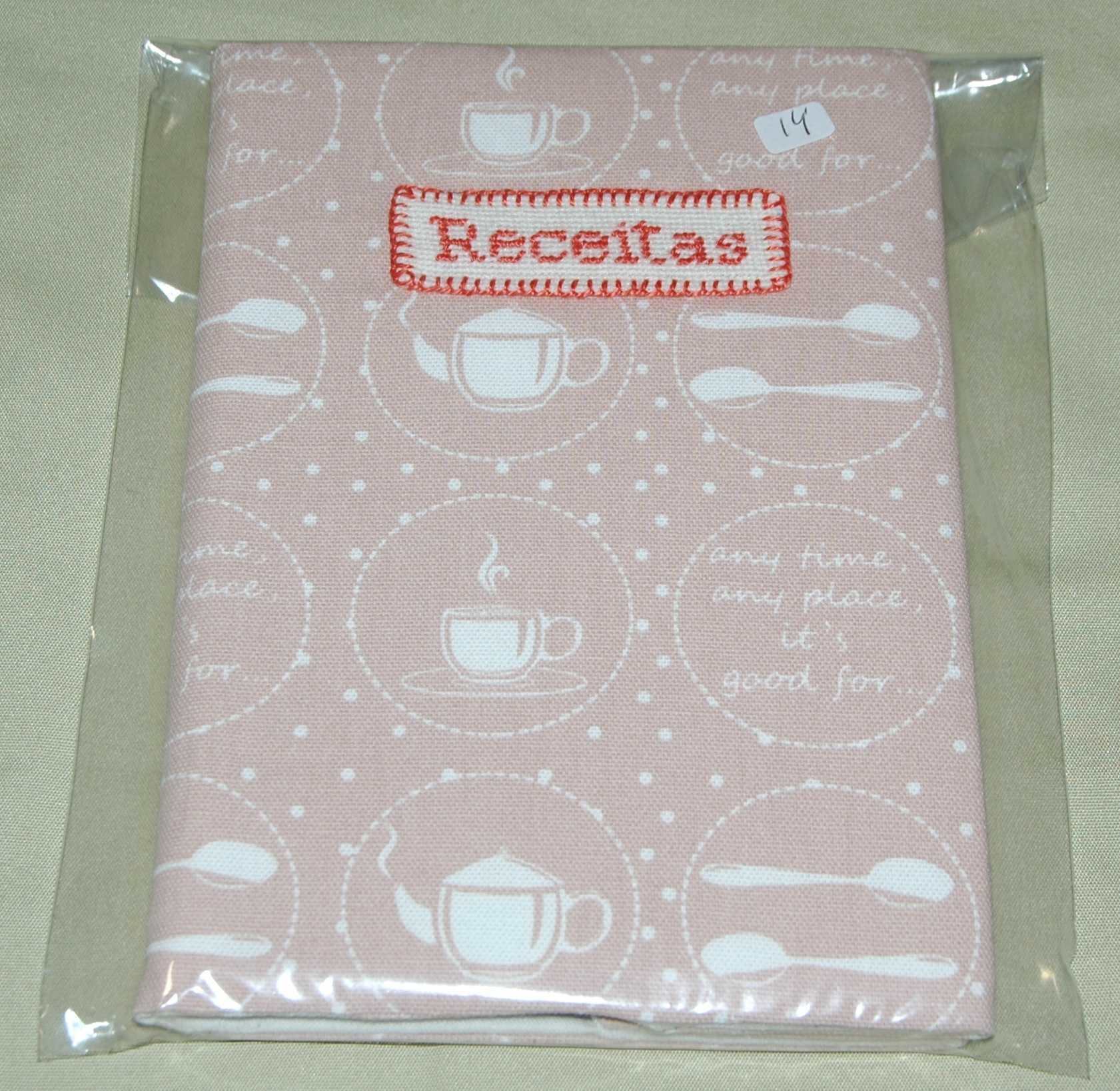 Cadernos de cozinha personalizados com capa em tecido (novos)