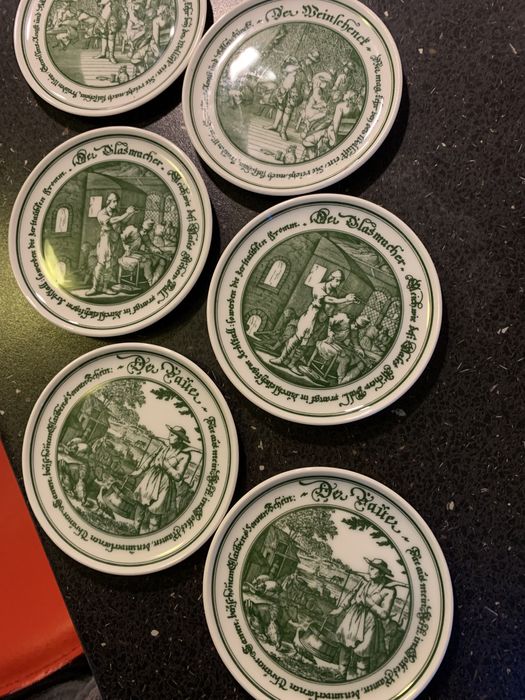 hutschenreuther набор подставок под стаканы « бирдекель» фарфор