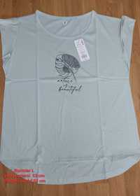 T-shirt damski/ miętowy - rozmiar L