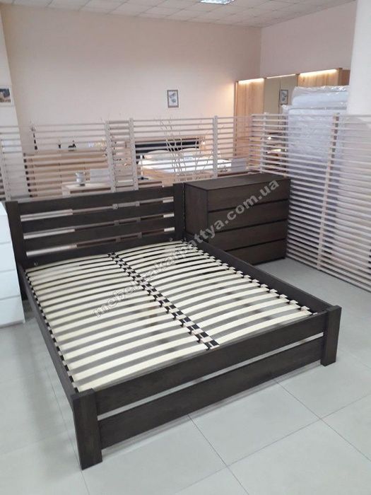 Кровать двуспальная односпальная из бука. Ліжко 90,120,140,160,180х200