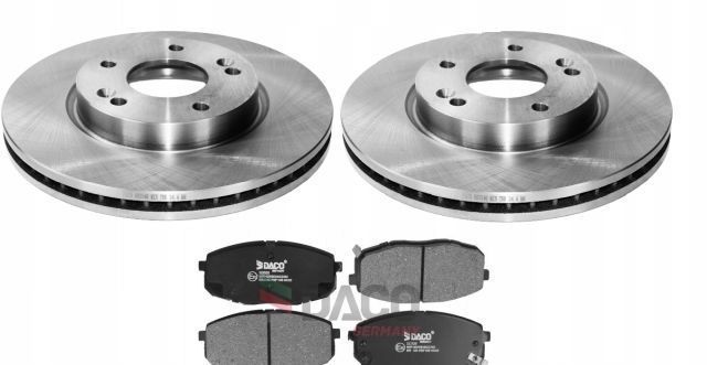 TARCZE HAMULCOWE + KLOCKI PRZÓD KIA SPORTAGE II HYUNDAI I30