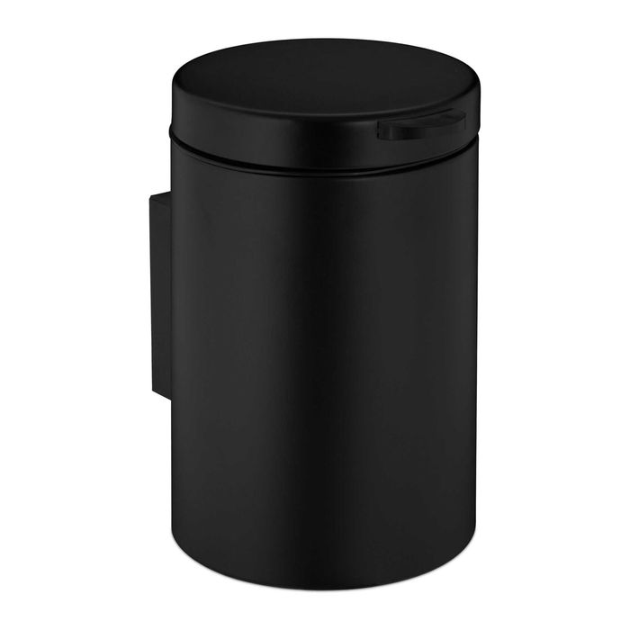 Kosz łazienkowy wiszący 3 litry czarny Relaxdays