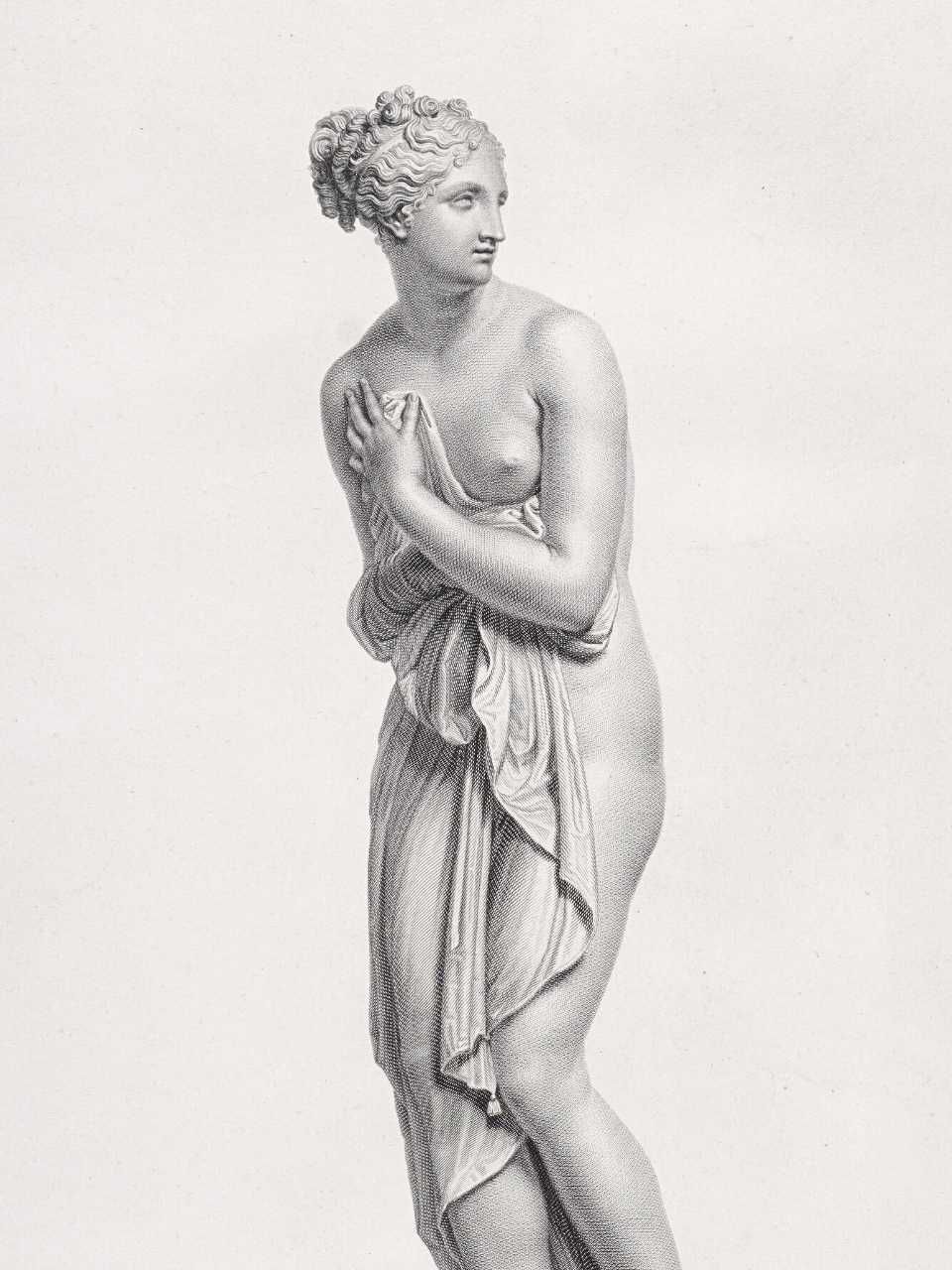 Mitologia Grecka - oryginalny XVIII wieczny staloryt z passe-partout