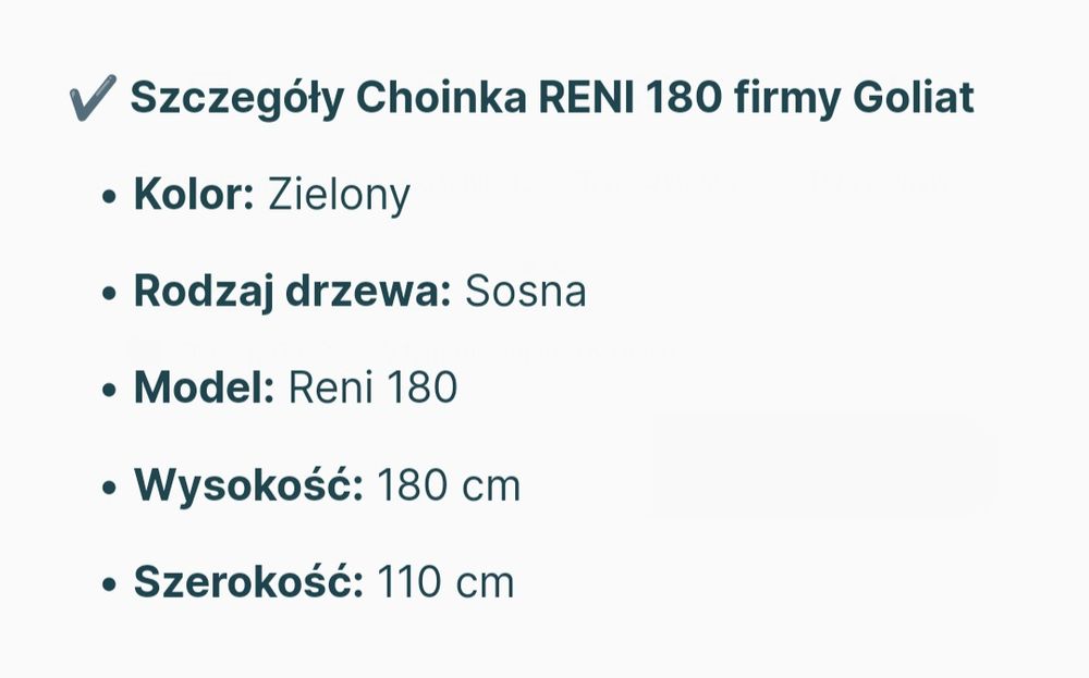 Choinka 180 cm !