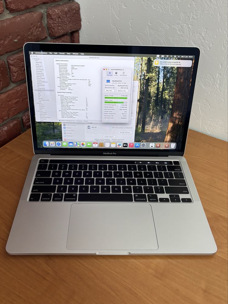 MacBook Pro 2021 A2251 13‘ i5-10п 2,0-3,8GHz 16/512 Silver