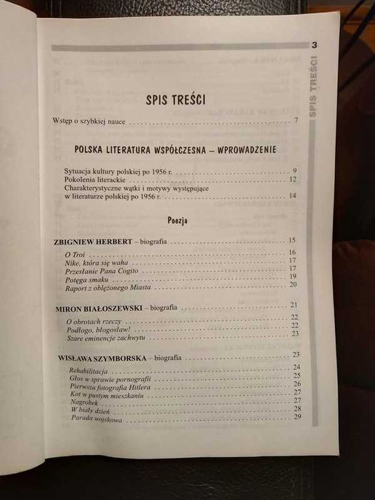 Opracowanie lektur - polska literatura współczesna po 1956r ...