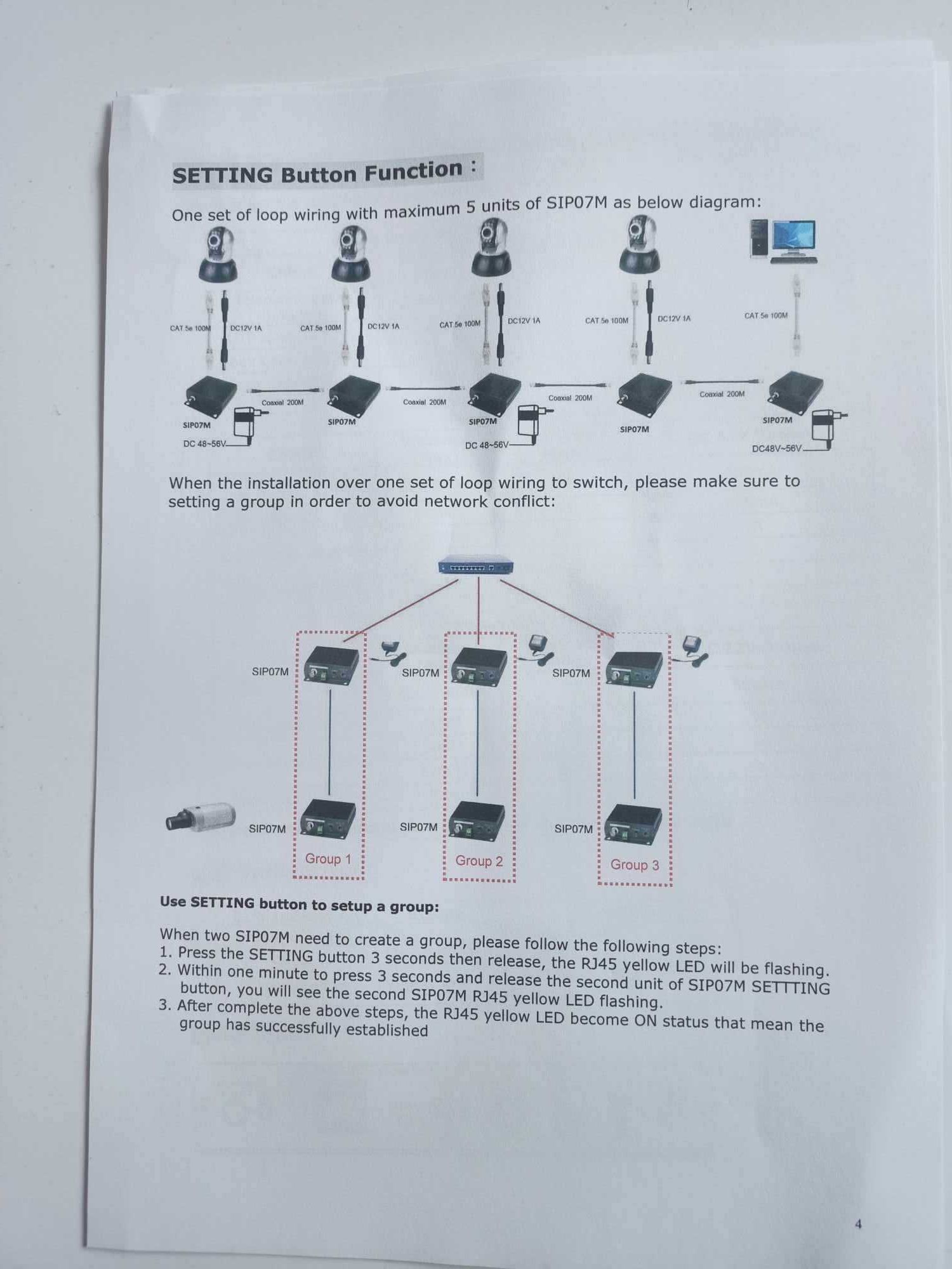 2-żyłowy transmiter IP z zasilaniem IP CABLING TRANSMISSION SIP07M