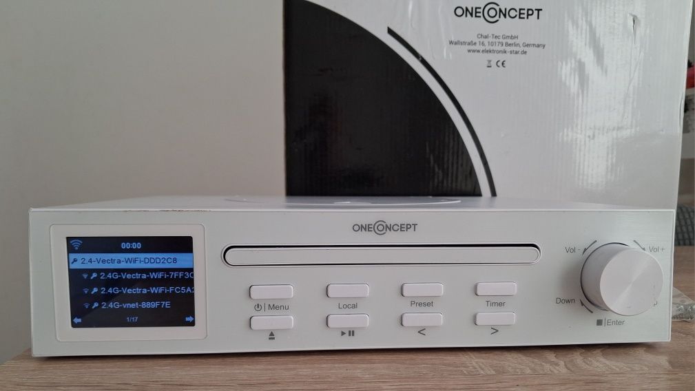 OneConcept Streamo Chef kuchenne radio internetowe CD Bluetooth białe