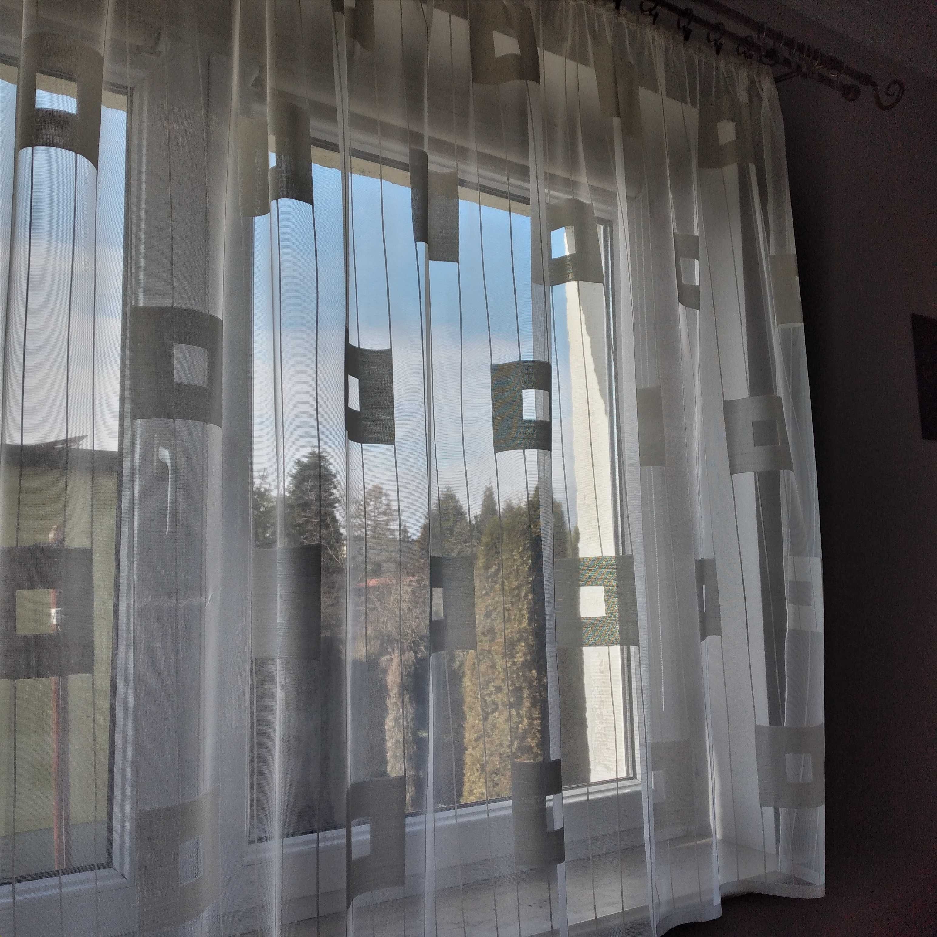 Jedna lub dwie firany żakardowe 142/290cm