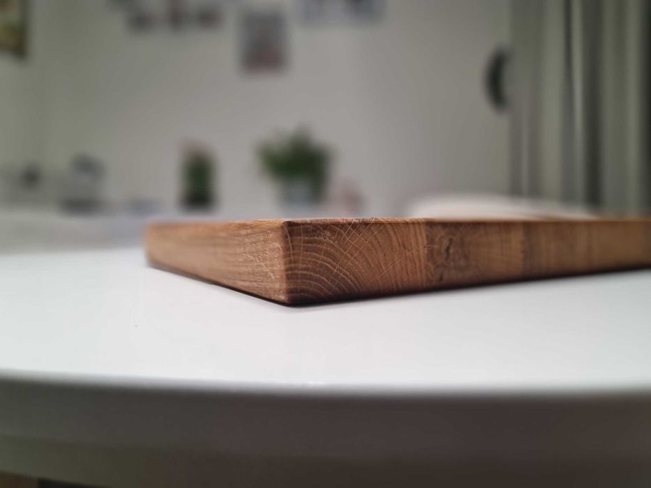 Gruba deska do krojenia drewniana kuchenna DĘBOWA BLOK 50x40x4