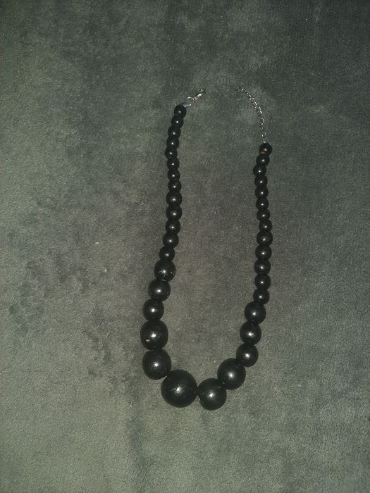 Naszyjnik korale czarny