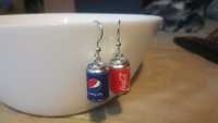 Kolczyki puszki z napojami Pepsi Cola Mirinda Sprite