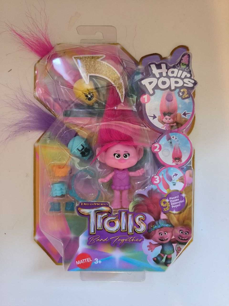 Trolls Malá panenka hair pops - Poppy