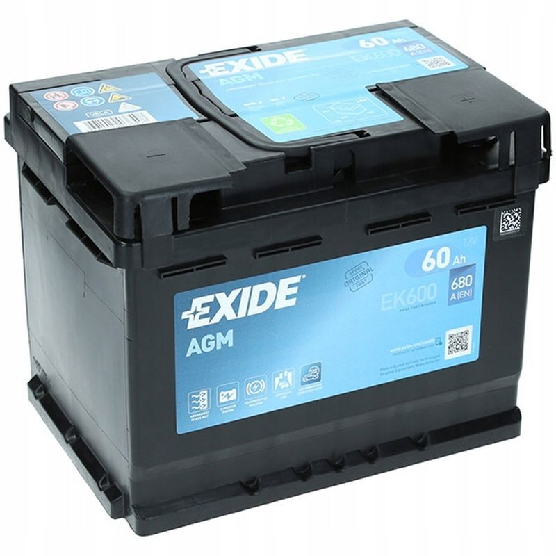 Akumulator Exide Ek600 Agm Start Stop