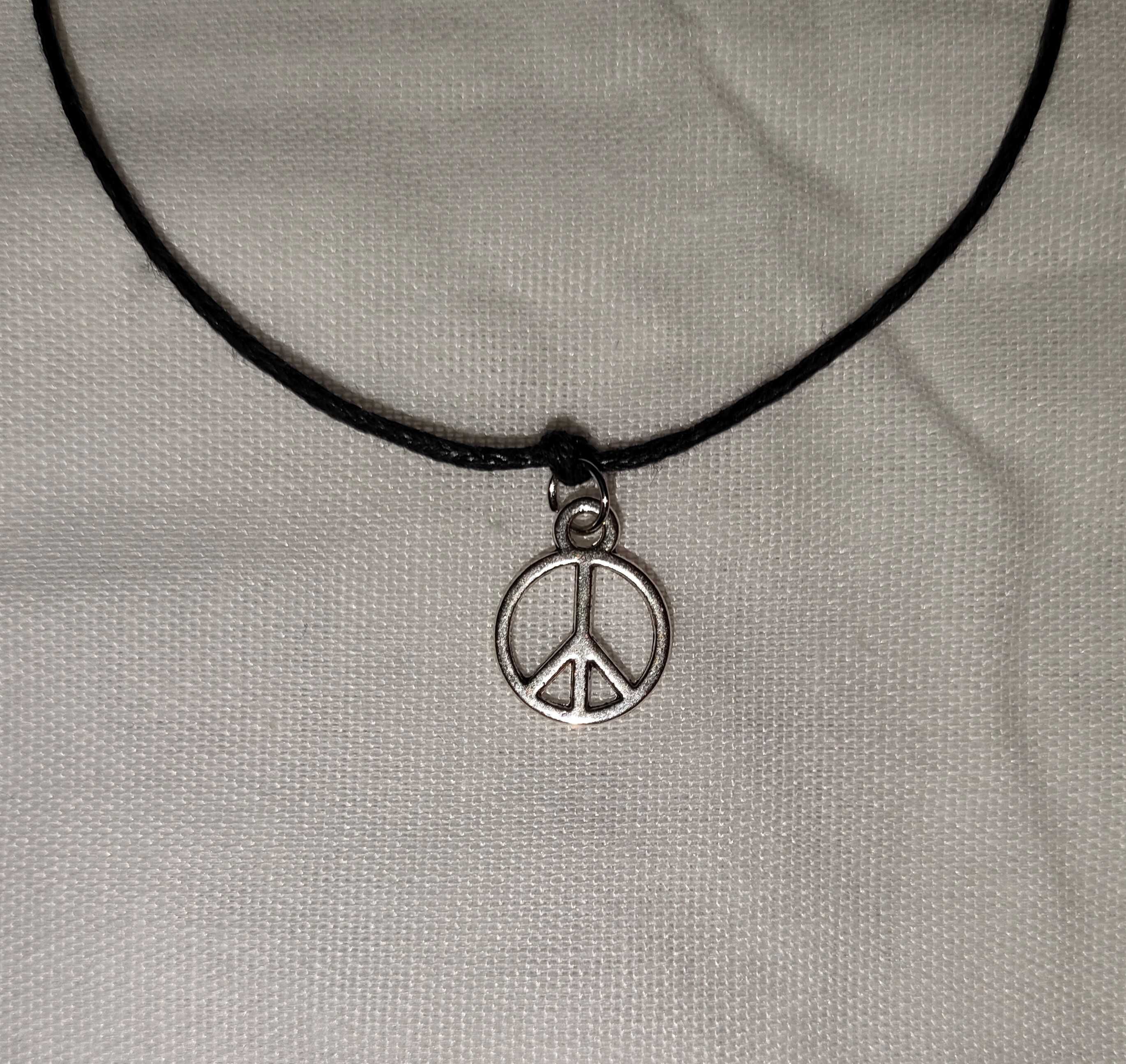 Bransoletka sznurkowa PEACE pacyfka pokój Handmade