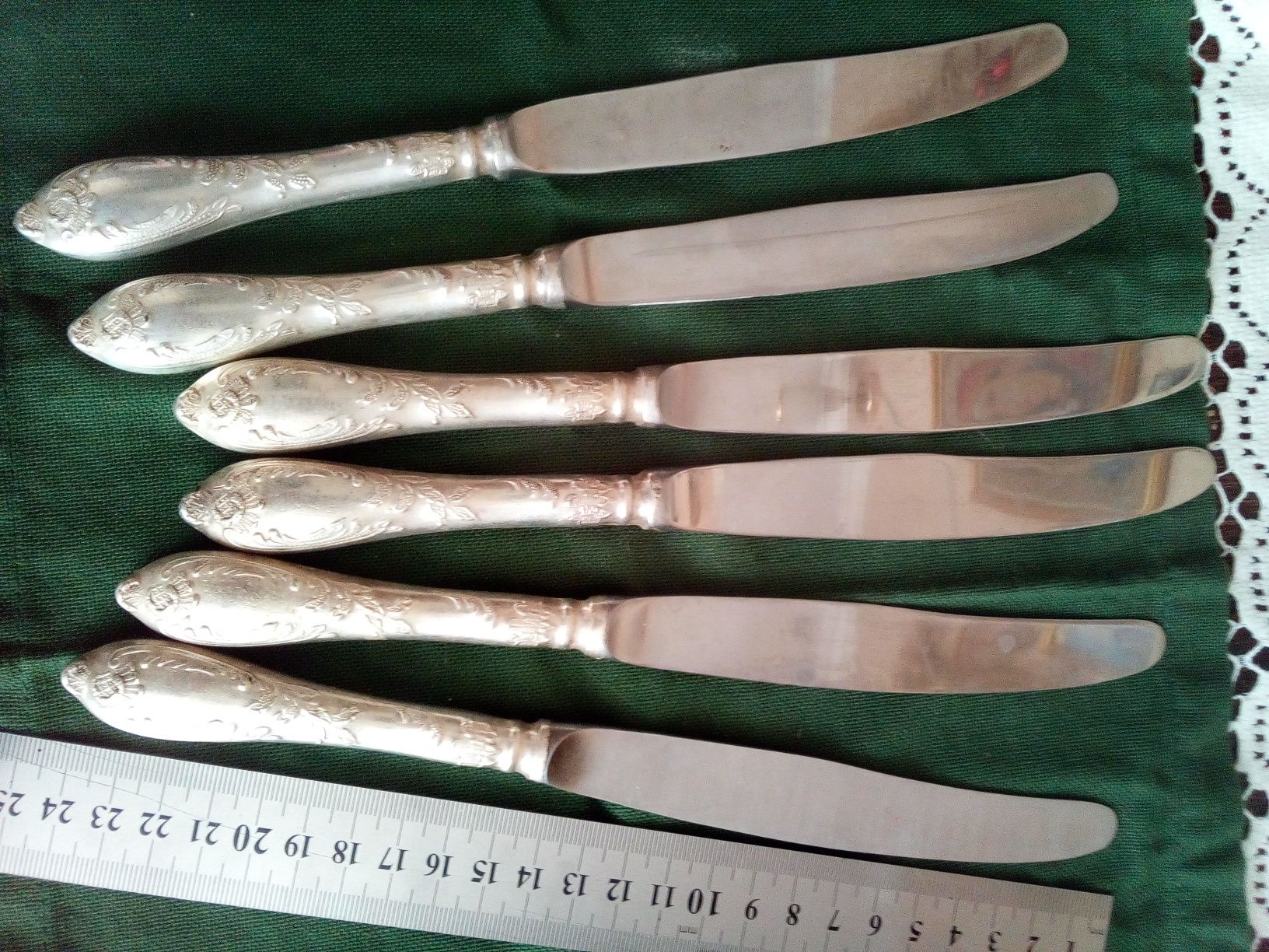 Мельхиоровые ножи с напылением серии "Классик"(набор), периода СССР