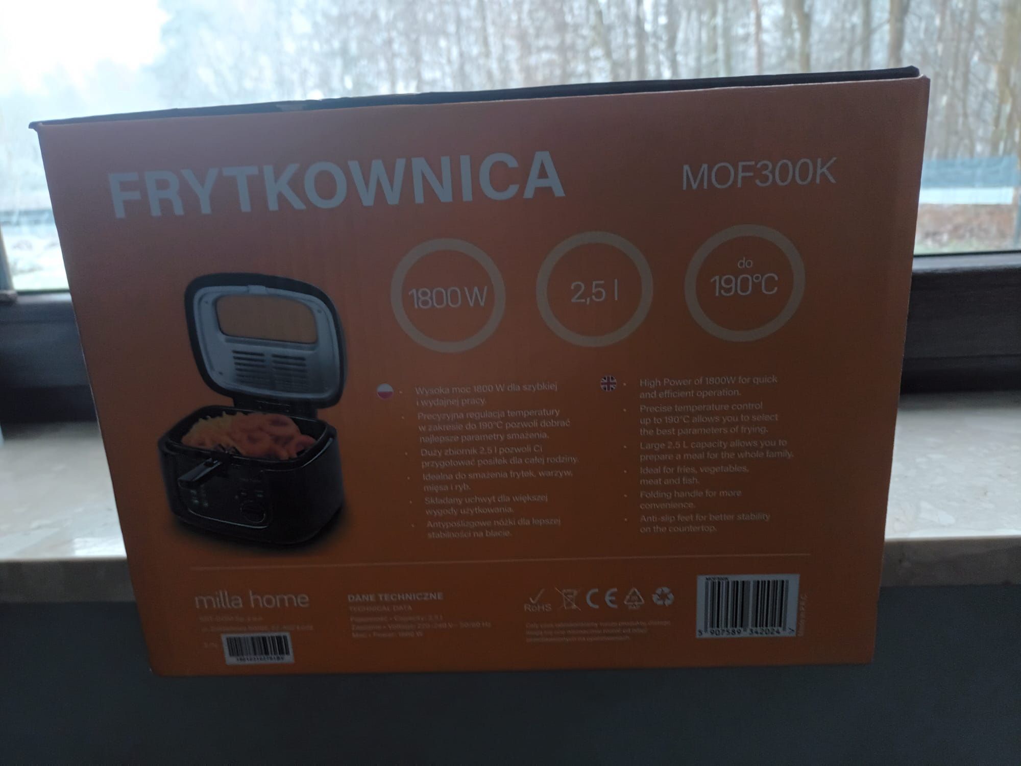 Frytkownica 1800 W  Milla Home MOF300K