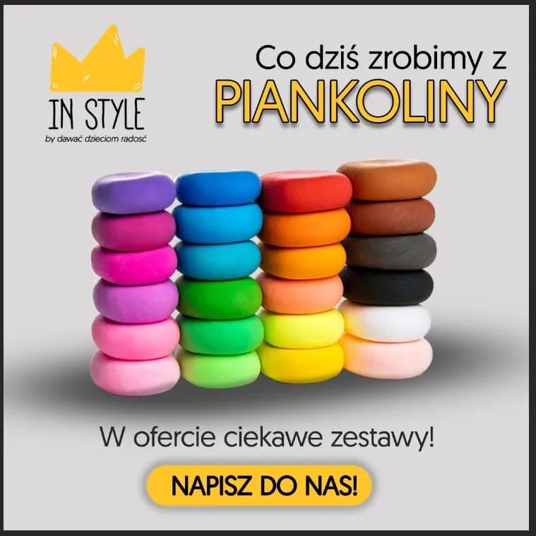 Plastelina ciastolina magiczna PIANKOLINA masa plastyczna