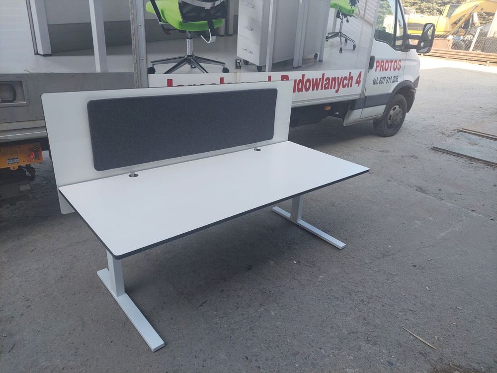 Biurko biurowe elektryczne z przesłoną 180x80 poleasingowe używane