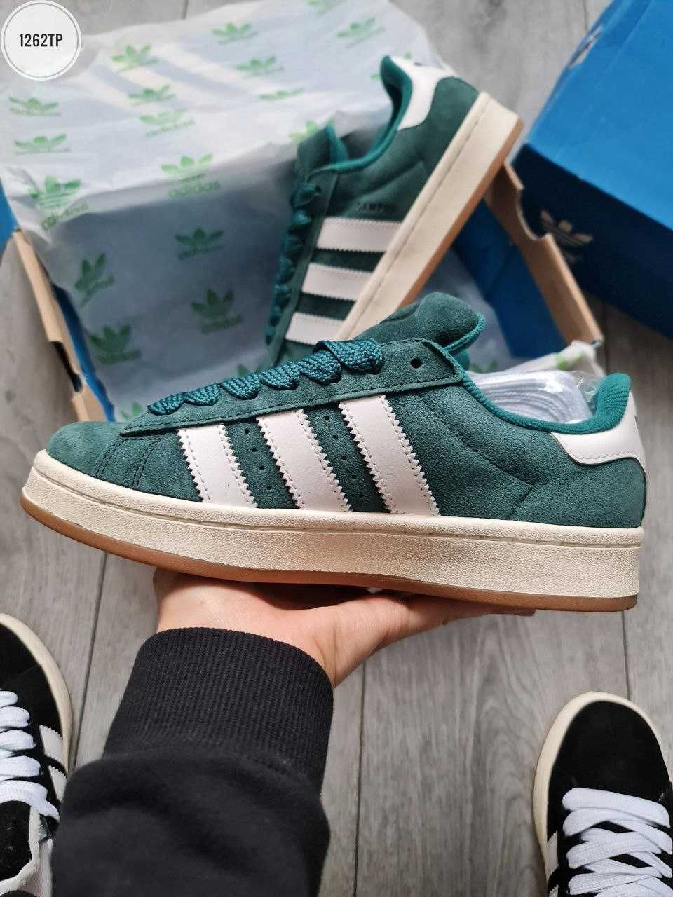 Жіночі кросівки Adidas Campus зелений 1262TP  ТОПОВІ