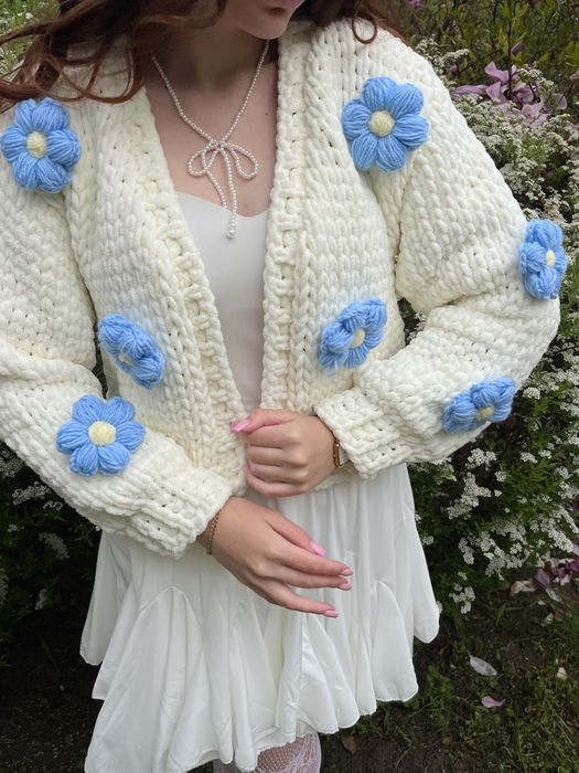 Плюшевий кардиган / В'язаний кардиган / В'язана жилетка