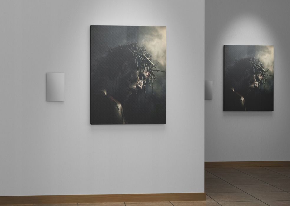 Obraz na płótnie Jezus Chrystus w koronie cierniowej modlący się 60x80