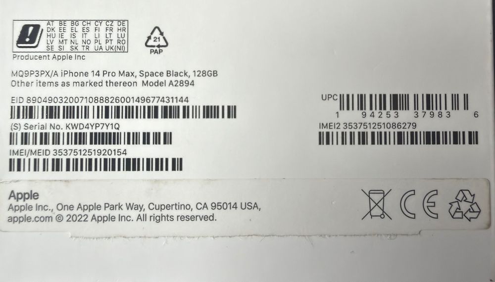 iPhone 14ProMax 128GB czarny SPRAWNY 100%+dużo gratisów