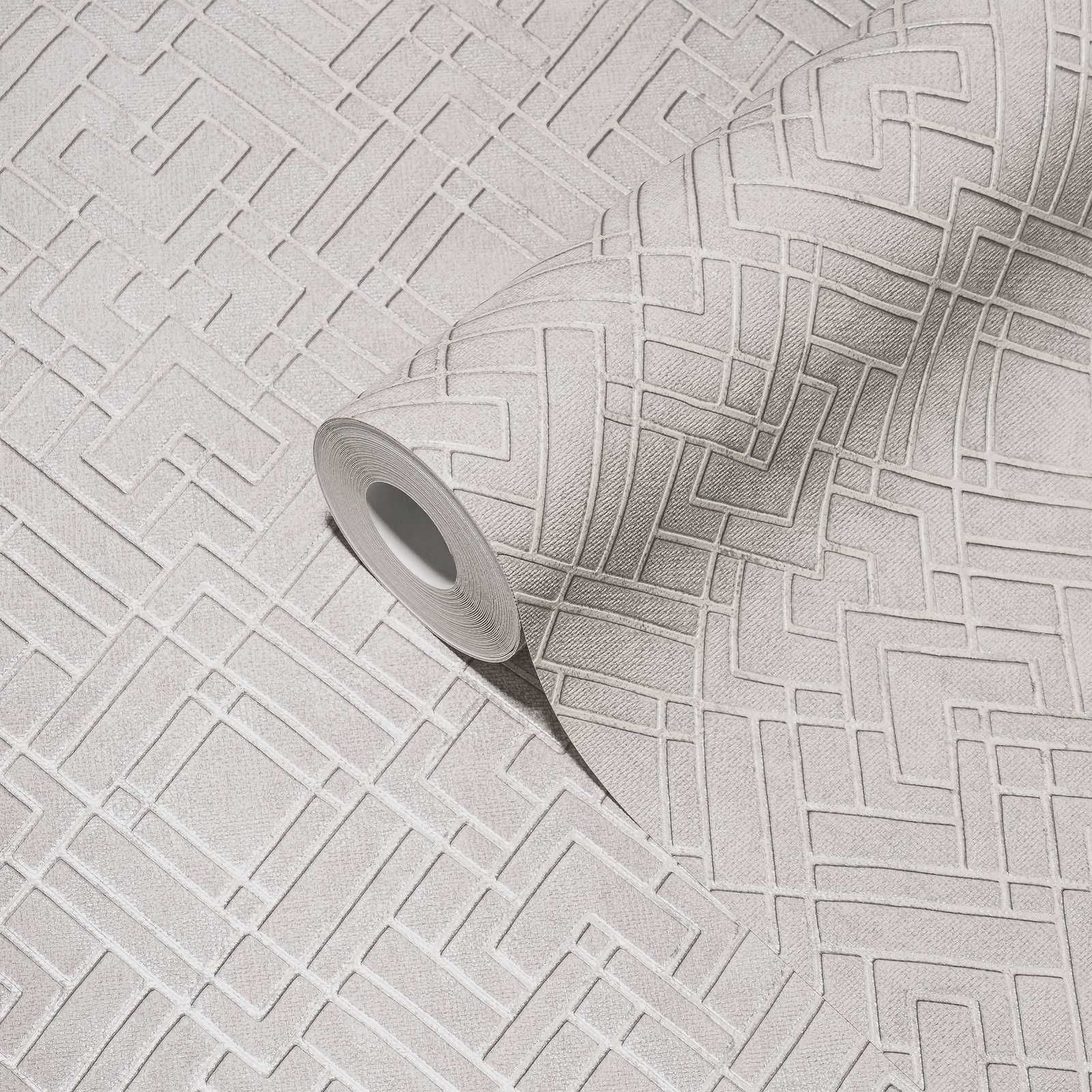 Papel de Parede Geométrico Cinza da Living Walls Ref 38828-4 - NOVO