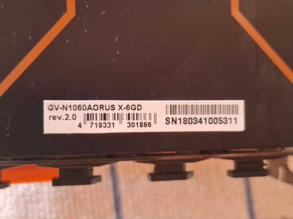 AORUS GeForce® GTX 1060 Xtreme Edition 6G (rev. 2.0)