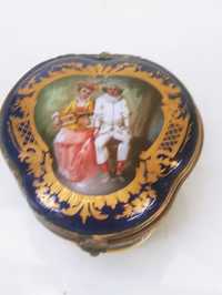 Sevres  Szkatułka na biżuterię  Porcelana Brąz 18 w.
