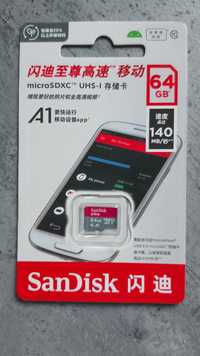Карта памяти флешка SanDisk 64gb micro sd class 10
