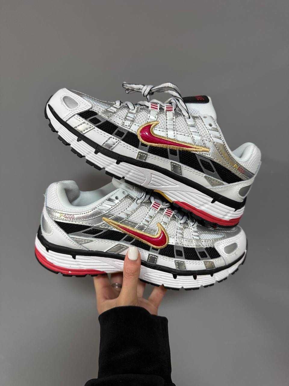 Кросівки Nike P-6000 White/Red premium