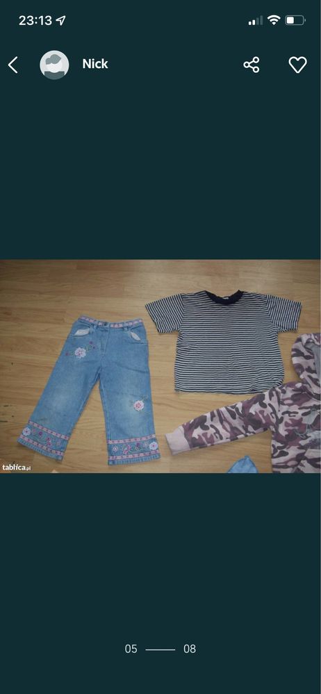 Zestaw paka odzieży dla 4-6 latki + buty ADIDAS roz.29