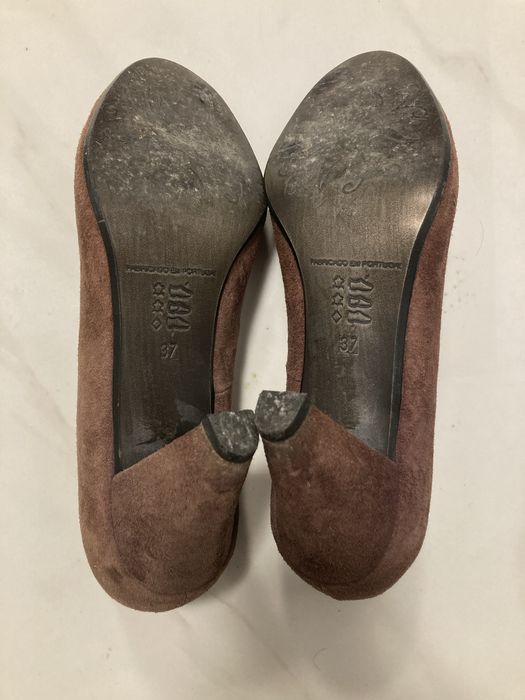 Sapatos Castanhos de Camurça - Tamanho 37